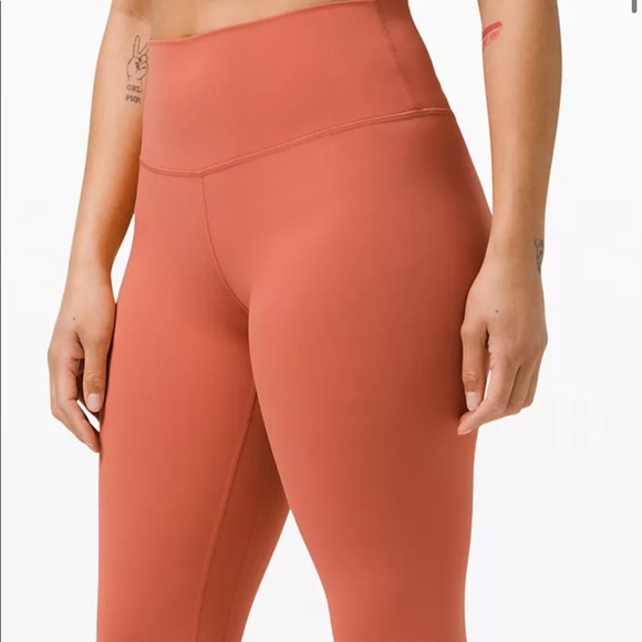 NEW Lululemon Align Crop 21" Cool Rustic Coral - Picture 1 of 11